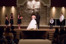 wedding at the altar