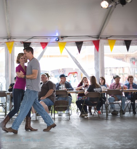couple dancing at german festival